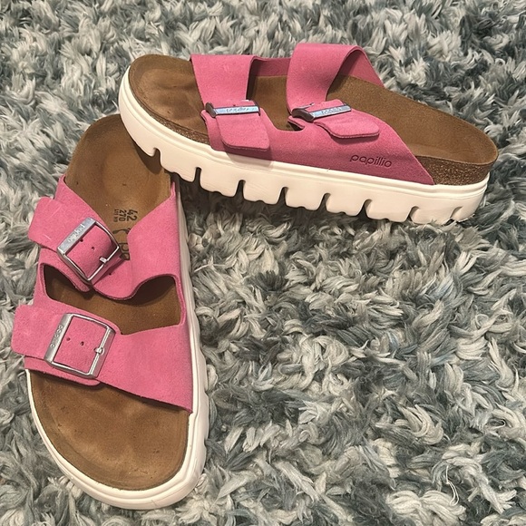 Papillio Shoes - Papillio Pink Sandals with White Soles